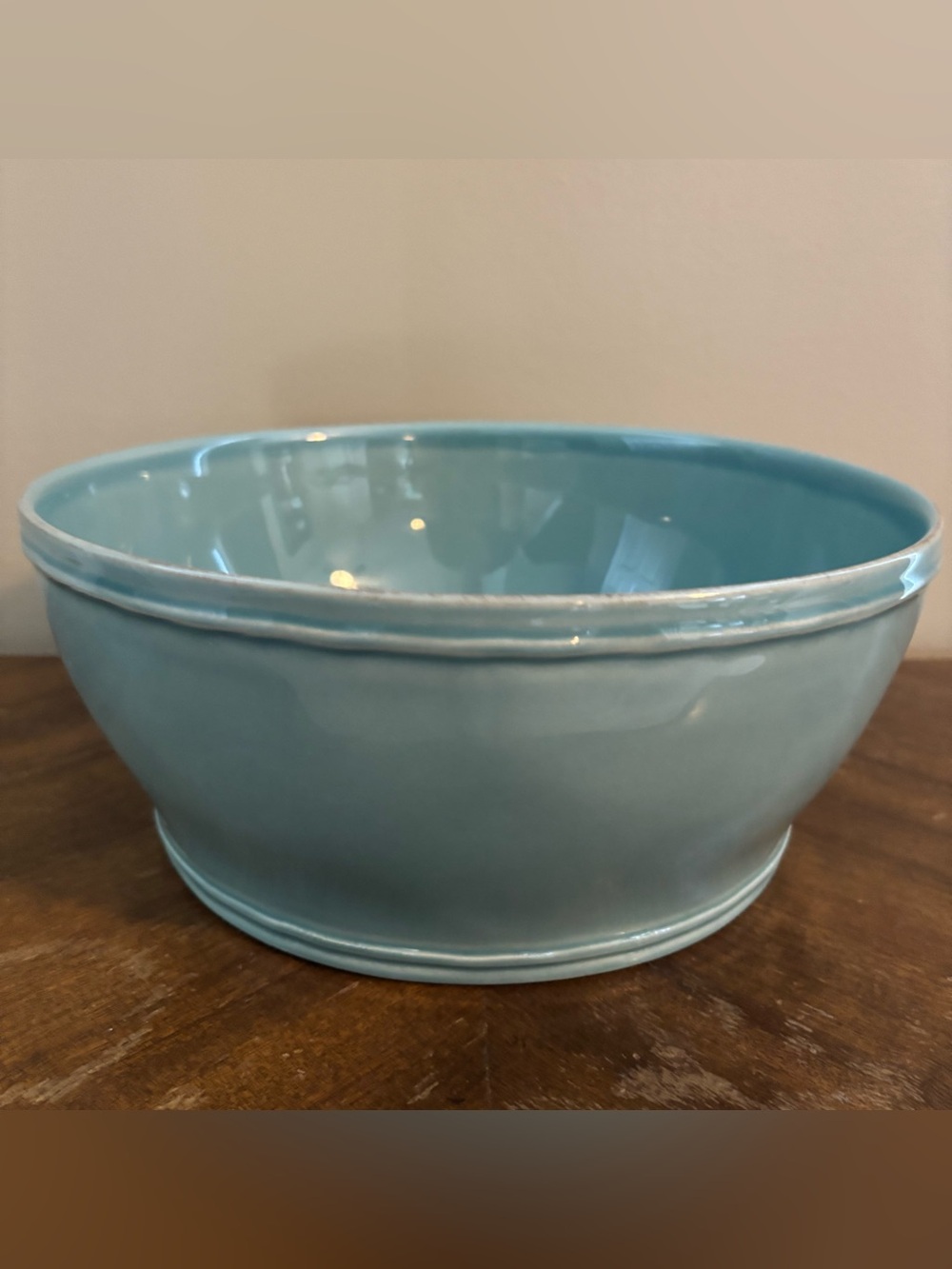Costa Nova Casafina Turquoise Blue 9.4” Stoneware Serving Bowl Made In Portugal